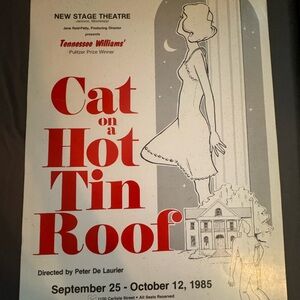 Vintage Cat on a Hot Tin Roof Poster
